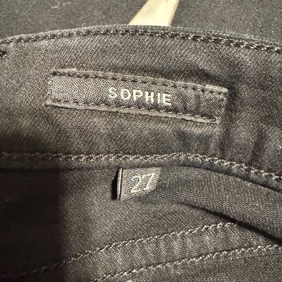 AGOLDE Sophie Goth Punk Distressed Ripped High Rise Skinny Jeans in Black Sz. 27 - Picture 5 of 13